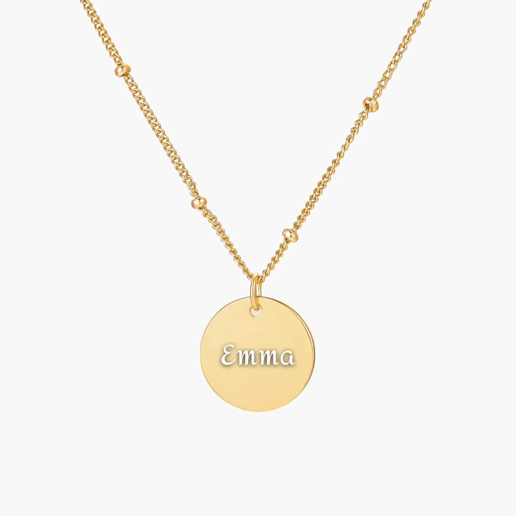 NAME DISC NECKLACE