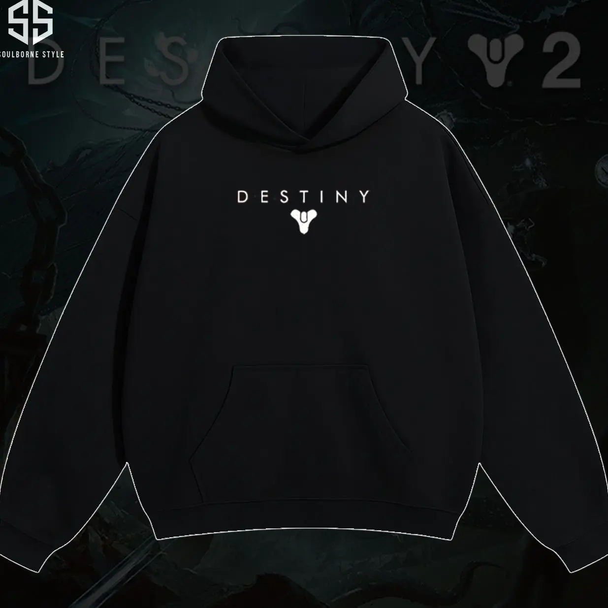 [Soulsborne Style] Vintage Destiny 2 Unisex Hoodie, Retro Guardian Gaming Graphic Tee, Sci-Fi Shooter Streetwear, MMO Gamer Apparel, Gift for Men & Women, Video Game Clothes, Boy Merch AXM