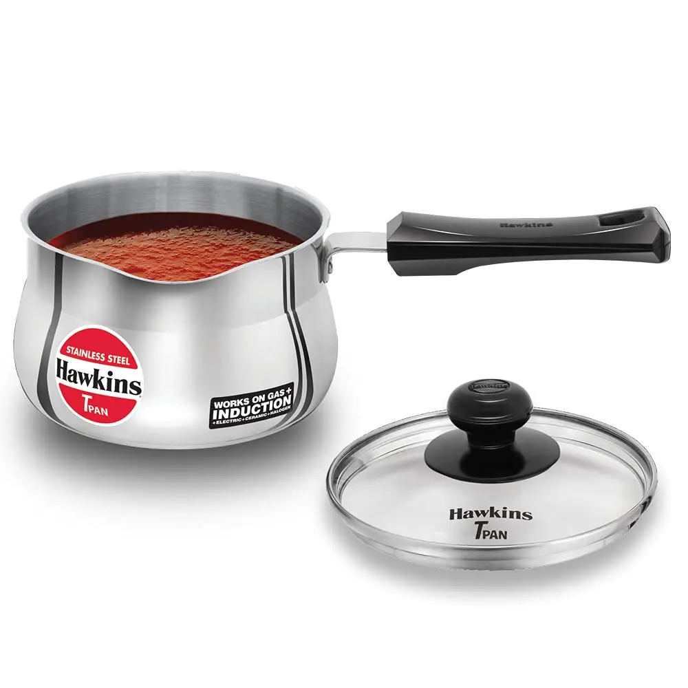 Hawkins SST15G Stainless Steel 1.5L TPan with Glass Lid