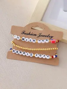 Letter Beaded Bracelet, Fashionable Beaded Bracelet for Men, Casual Jewelry for Party, Daily Clothing Decor, Trendy All-match & Exquisite Matching Bracelet for Gift