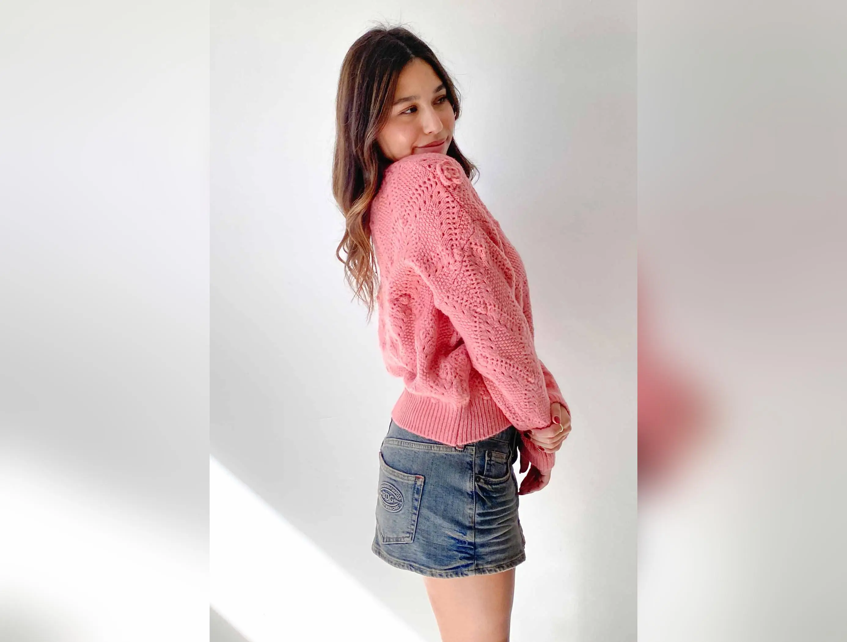 Floral Embroidered Knit Sweater