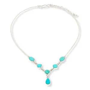 Mine Finds by Jay King Baja Turquoise Multi-Stone Sterling Silver Chain Necklace