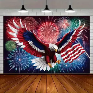 Lightweight American Flag Color Wall Hanging Tapestry - Red, White, Blue Vibrant Background Cloth for Home Decor, Photo Props, Party Backdrops
