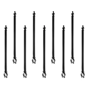 fathersdaygift  VEVOR Chain Link Fence Extensions, 9 Packs 27.4 Extension Height, Galvanized Post Extender for 1.3 to 1.5 Top of Fence, U Bracket, Barbed Wire Extend Arm for Privacy, Prevent Dogs Jumping Out