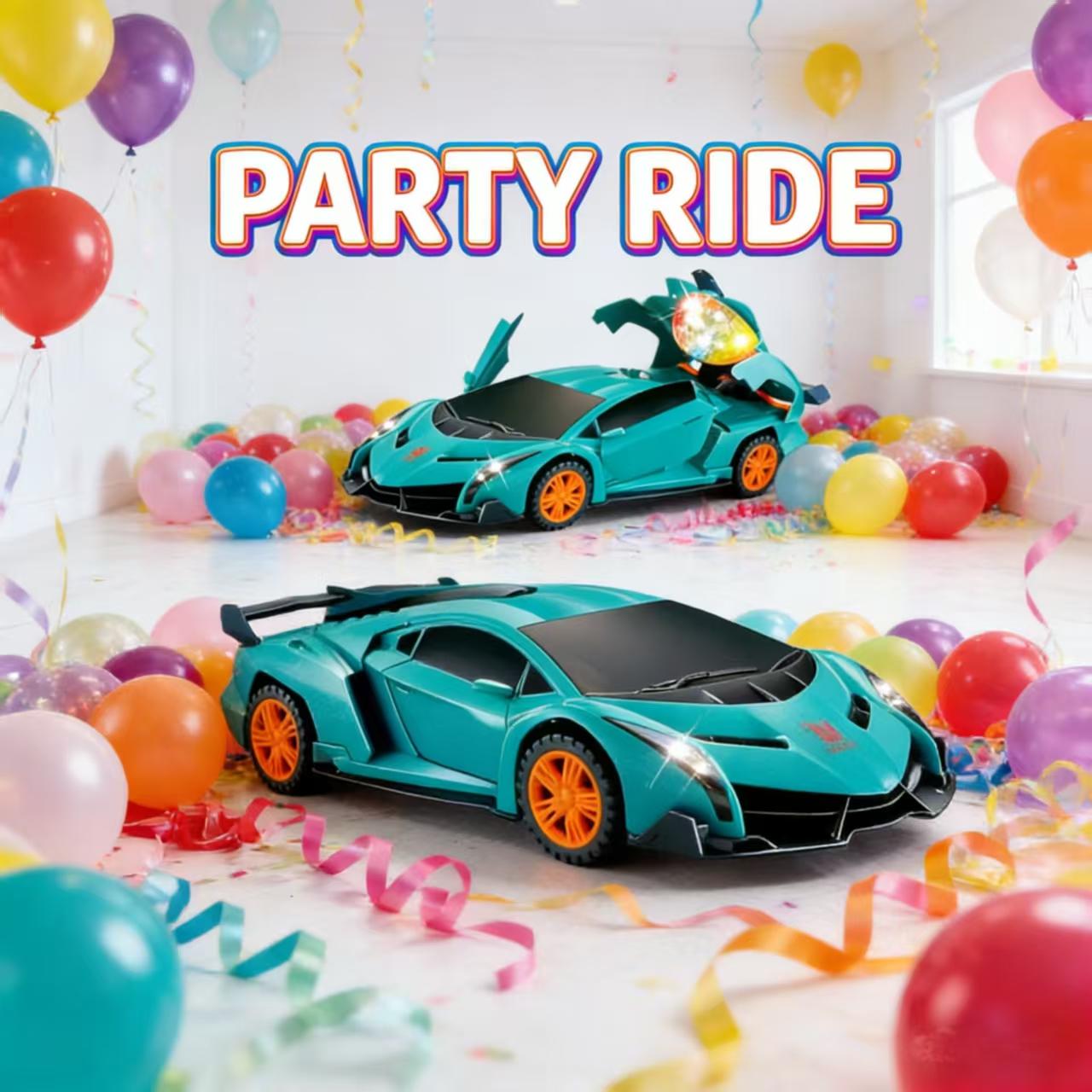 360° Rotating Door Electric Sports Car for Hobbyists & Kids,with LED Lights & Music for Birthday Parties & Playdates