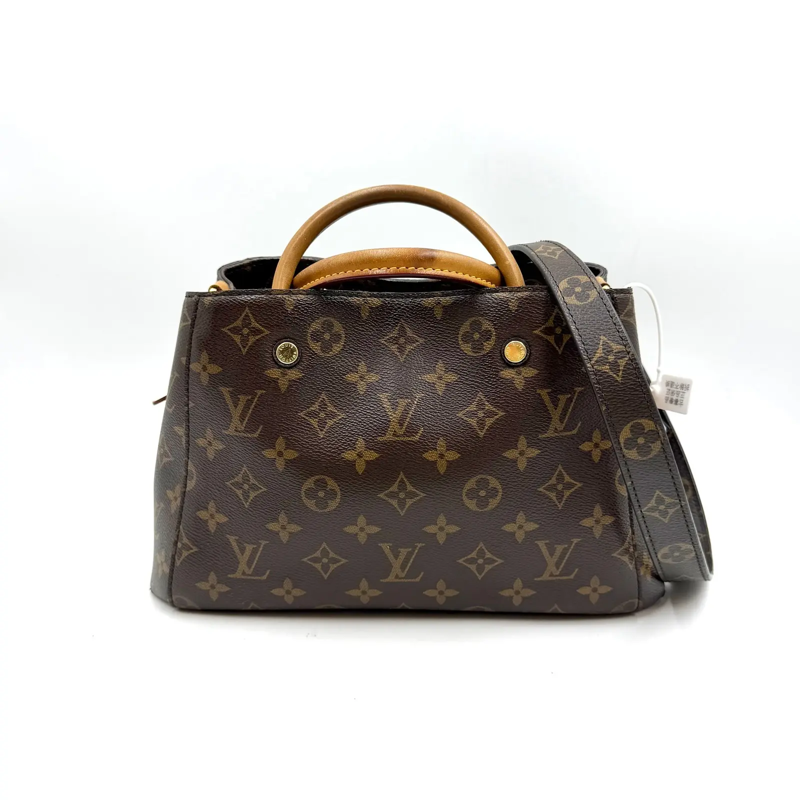 Pre-owned Louis Vuitton Leather Tote Bags 3096 Montaigne BB Monogram Handbag 26.04.09