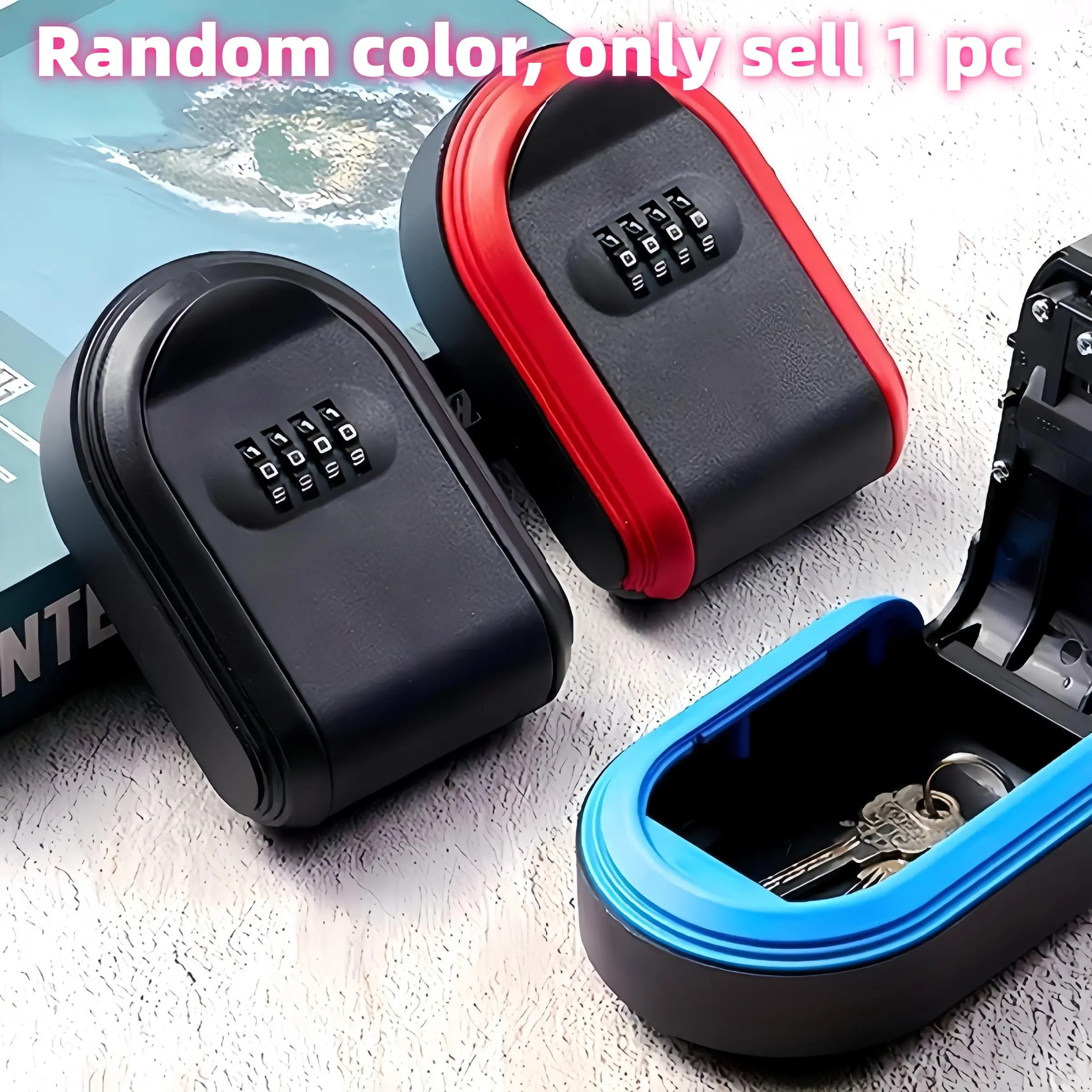 Plastic Key Box with Password Lock, Secure Key Storage Container, Security Lock Box, Ideal for Apartments, Offices, Factories, Durable and Convenient