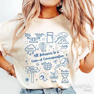 Comfort Colors All Behavior Is Communication T-Shirt, Neurodiversity Tee, Gift For Sped Teacher, Special Education Shirts, Autism Mom, ADHD, AAC, Teacher Appreciation