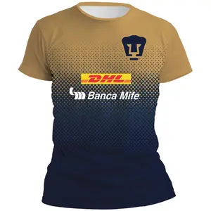 Liga MX Playera Pumas Degradado 3D T-shirt, Mexican Soccer Jersey, Gifts for Mexicano Fútbol Fans, Sport Gear, Football Wear