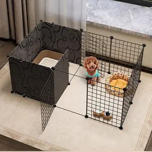 Pet Fence Dog Gate Indoor with Toilet Small Medium Dogs Pet Bed Free Combination Home Isolation Dog Cage Durable Puppy Playpen Puppy Exercise Pen