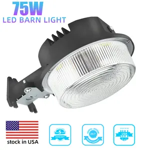 SEURON 75W LED Barn Yard Street Outdoor Security Light Dusk to Dawn Waterproof Floodlight 7800 Lumens 120° Beam Angle IP65 Rugged Aluminum Housing Energy Efficient 5500K CCT 5-Year Warranty Exterior outdoor lights