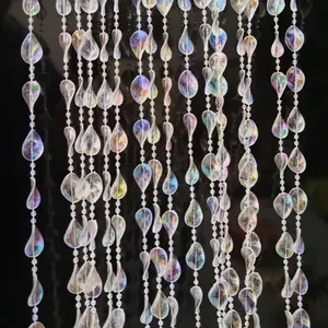 Star Acrylic Beaded Curtain for Doorways, Shiny Transparent Hanging String Door Beads Curtain Room Divider for Window, Bedroom, Living Room & Wedding Decor