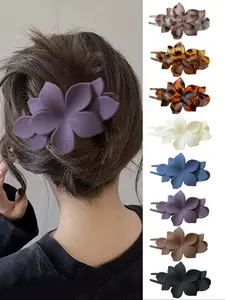 Fashion Flower Hair Clip, Multiple Colors Available, Elegant Daily Use, Back of Head Bun Accessory, All Seasons, Hijab Hair Clip