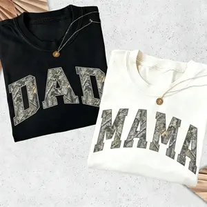 Camo Mama Dad Shirt, Comfort Colors, Matching Mom & Dad TShirts, Pregnancy Announcement, Mother's Day Gift for Mom, Dad Gift, Christmas Gift