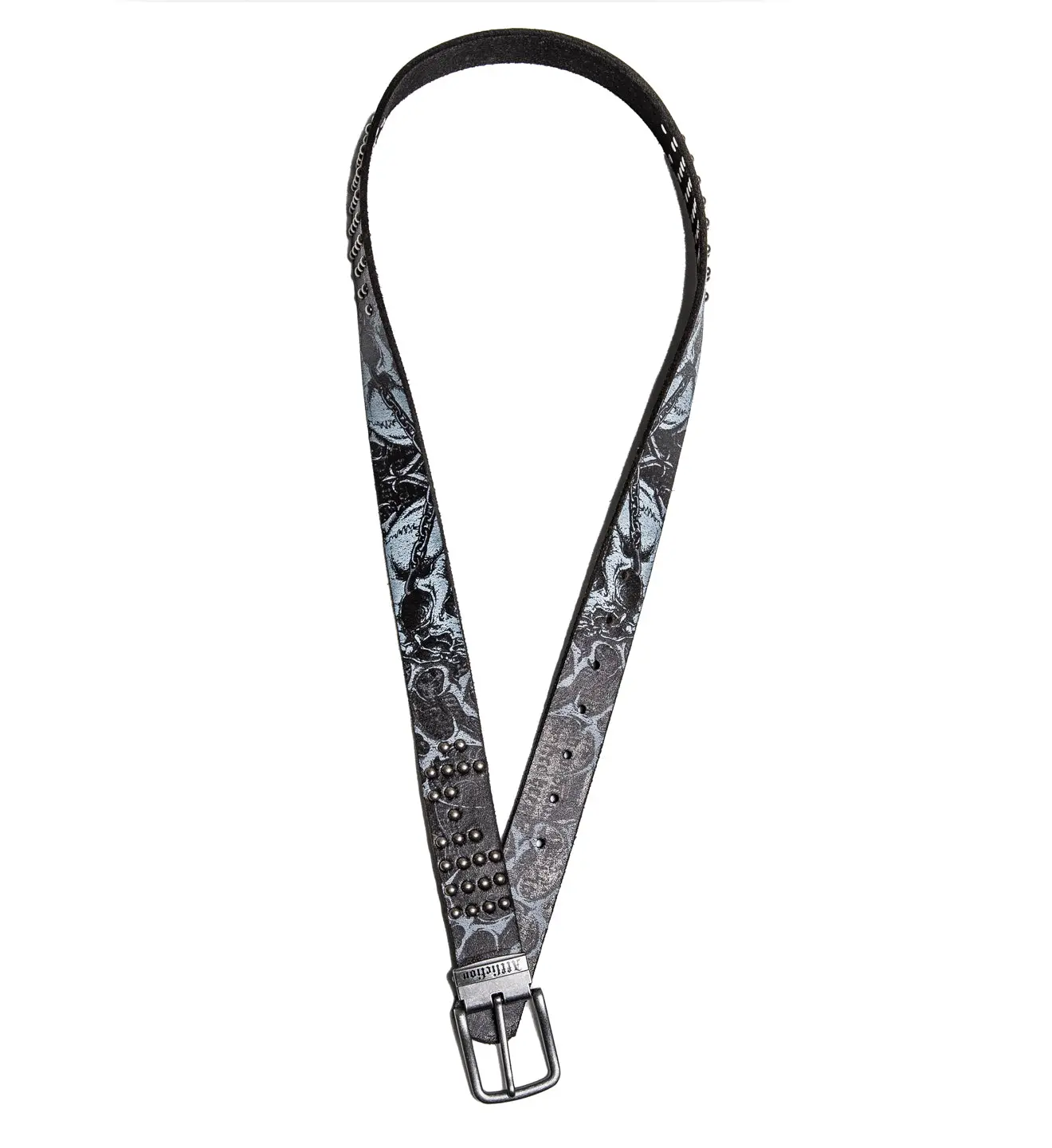 Affliction Men's Belt Two Skulls