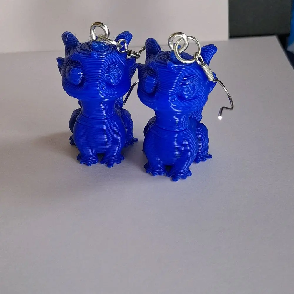 Toothless 3D Printes Earrings