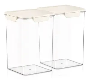 Sorbus Airtight Plastic Food Container, Tall Square 9.45" -2Pk