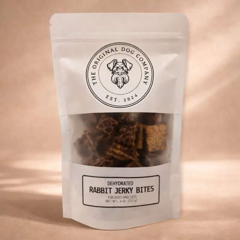 Dehydrated Rabbit Jerky Bites for Dogs and Cats | Single Ingredient Crunchy Treat Dehydrated Rabbit Jerky Bites for Dogs and Cats | Single Ingredient Crunchy Treat