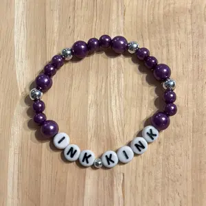Purple and Silver Ink bracelet