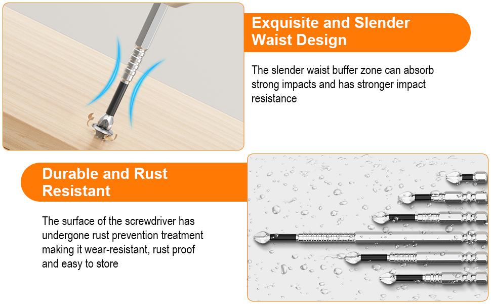 24/18/12/6Pcs  K5 Anti Slip Impact Driver Bit Set Magnetic Screwdriver Bits High-Magnetic Anti Slip Drill Bits for Power Tools Strong Durability for DIY Home Repair & Woodworking Projects