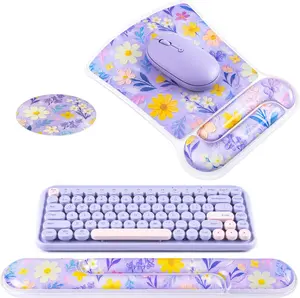 Ergonomic Gel Keyboard Wrist Rest Mouse Pad Set For Home Office