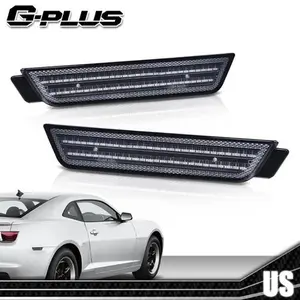 Fit For 10-15 Chevy Camaro Smoked Rear Led Bumper Side Marker Light Lamps 2Pcs Side Lights