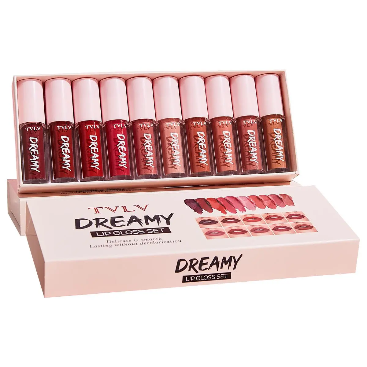 One Box Lip Gloss Set 10 Pieces, 10 Color Lip Gloss Lipstick Set, Long-Lasting Non-Sticky Waterproof Lip Gloss Matte/glossy Options, Lip Tint