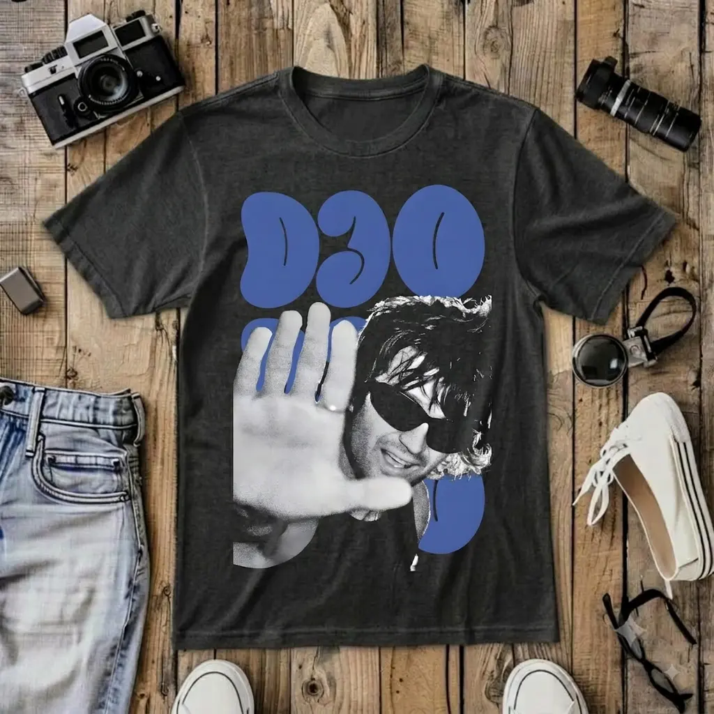 DJ0 Classic Music Graphic T-Shirt, Gildan Vintage Style Tee