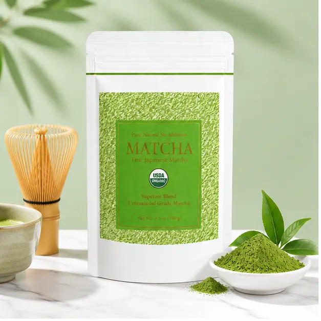 Organic Matcha Green Tea Powder | Unsweetened, No Sugar, Culinary Grade, Potent Early Spring Leaf Harvest, Fine Stone Ground - Vegan, All Purpose, Great for Matcha Latte