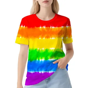 Unisex Rainbow Tie-Dye T-Shirt – Vibrant Multicolor Graphic Tee for Pride Parades, LGBTQ+ Celebrations, Casual Daily Wear, Ideal for Adults