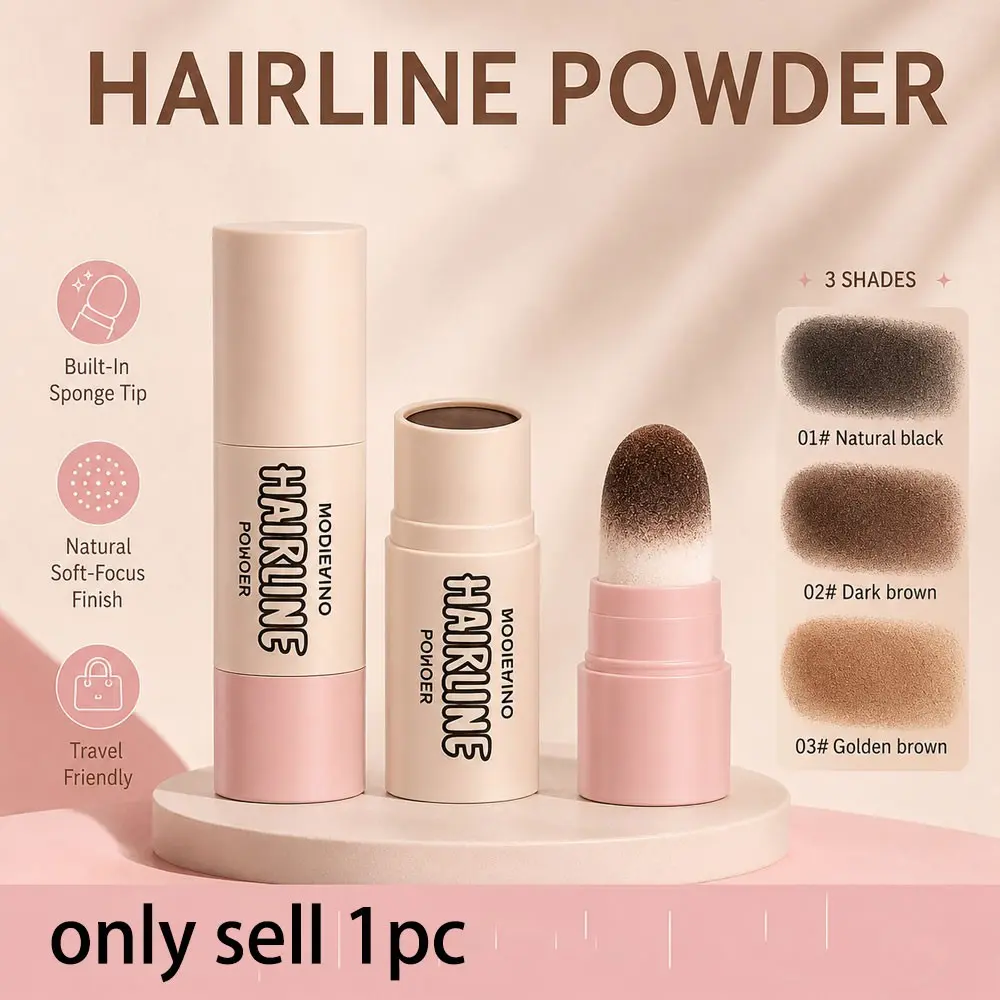 Hair Styling Magic - Concealing Grey Hair - Powder Cake for One-Time Use - Quick Color Correction - Concealing Grey - Plumping Sparse Hair - Hair Styling Powder Cake