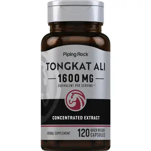 Piping Rock Tongkat Ali for Men | 1600mg | 120 Powder Capsules | Longjack Extract for Men | Herbal Supplement | Non-GMO, Gluten Free