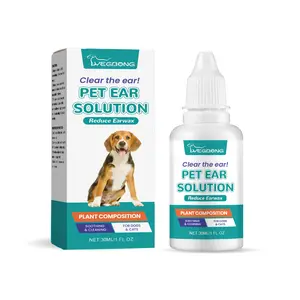 Pets Ear Cleaner Ear Drops for Dogs & Cats Ear Infection Ear Mites Treatment for Cats & Dogs Itchy Ear Safe Ear Care Hygiene