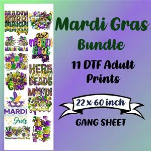 Mardi Gras DTF Bundle Sheet