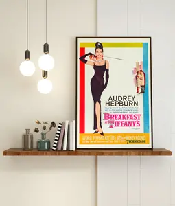 VINTAGE MOVIE POSTER | Breakfast at Tiffany's | Audrey Hepburn | Hollywood Classic | Printable Poster