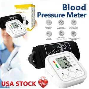 Upper Arm Blood Pressure Monitor for Home Use, Large Backlit LCD Display, Adjustable Cuff, 60s Quick Reading, 2×99 Memory, Irregular Heartbeat Alert, Battery Powered, Portable for Travel & Elderly Care