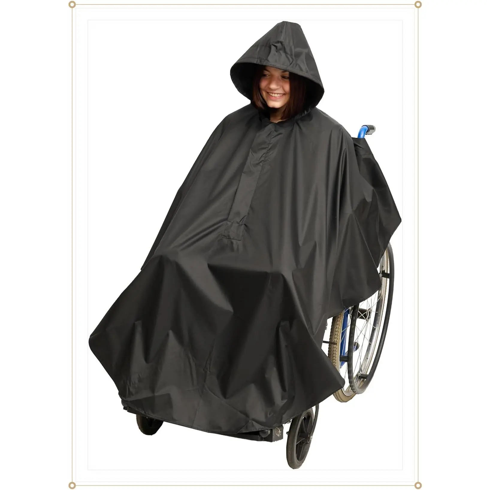 Bramble - Waterproof Wheelchair Poncho Cover Full Body Coverage, Windproof & Protects from Rain, Universal Fit for Mobility Scooter & WheelchairsGift