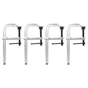 Hardware Heavy-Duty F-Clamp,Removable Swivel Pad, Deep Throat F Clamp 5-1/2", Heavy Duty Bar Clamp for Welding,12"x5 1/2" ,4 pcs pack