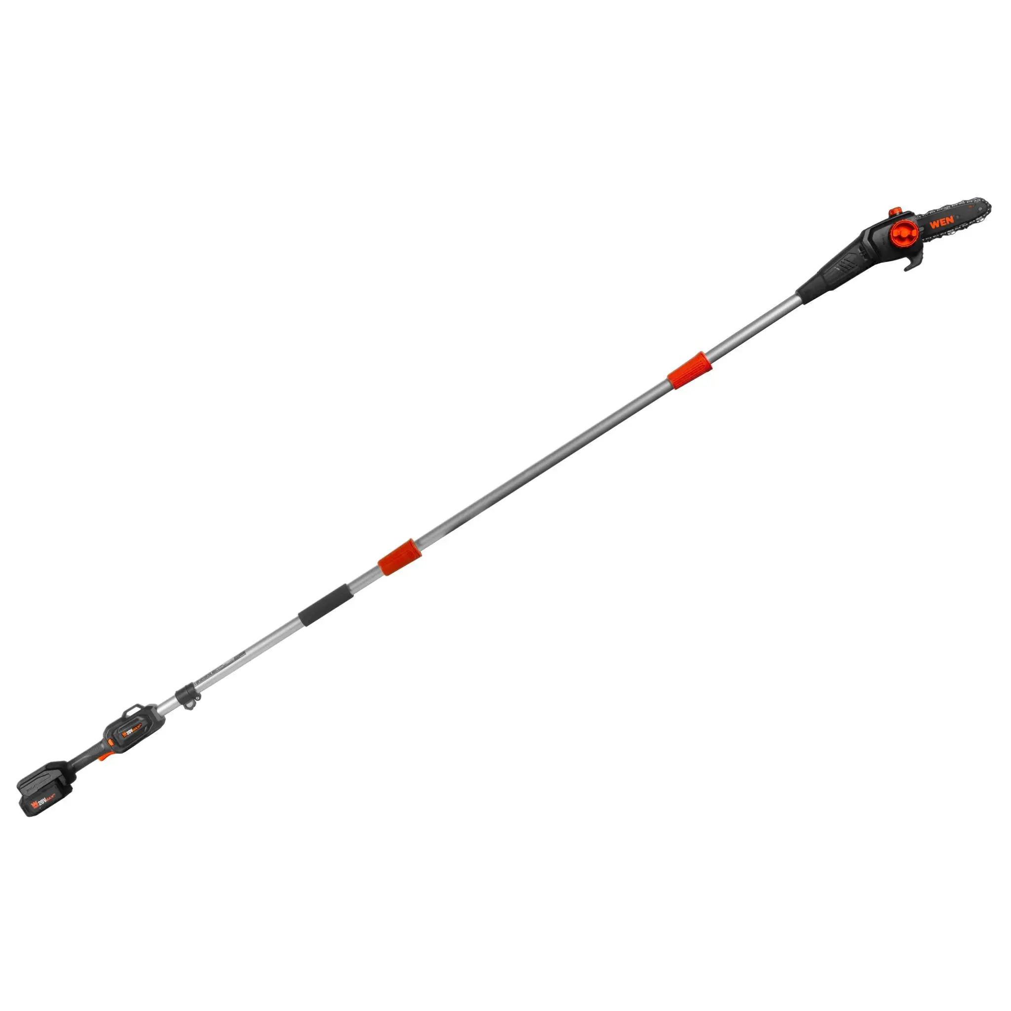 WEN 20719 20V Max Cordless 8-Inch Pole Saw with 14.5-Foot Reach, 4Ah Battery, and Charger