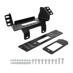 fathersdaygift  VEVOR Winch Mount, Winch Capacity of 907-1633 kg, Trailer Hitch Winch Mount for Select Polaris Ranger Models (2010-2021), 3 Mounting Hole Design, Powder Coated Steel, Fit for Muddy Road Rescue