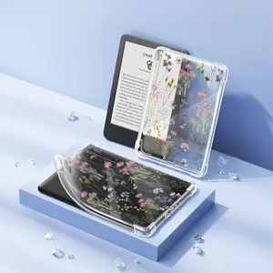 Floral Pattern Tablet Case, Tablet Protective Cover, Tablet Protector for Kindle Paperwhite 11th Gen 2021, Kindle (11th Gen) 2020/2024 Release