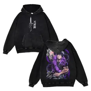 Jujutsu Kaisen Fushiguro Toji Manga Hoodies Men Women Clothing Anime Vintage Washed Sweatshirt Fall Winter Cotton Streetwear