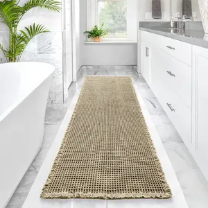 Deconovo Waffle Non-Slip Bath Mat Rug - Soft & Durable Runner Carpet for Bathroom, Bedroom, Kitchen - Machine Washable Home Decor