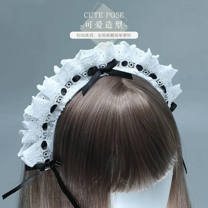cosplay accessories maid headband Japanese two-dimensional lace bow Lolita headdress hair accessories maid headband