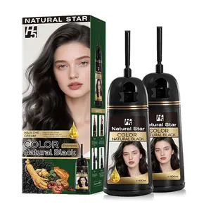 H5 6-in-1 Hair Dye Shampoo with Built-In Comb, H5 Instant Gray Coverage, Ammonia-Free Herbal Formula, Natural Black / Dark Brown / Golden Brown
