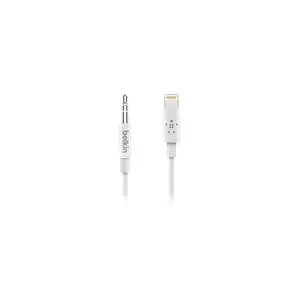 BELKIN AV10172BT06-WHT White 3.5 mm Audio Cable With Lightning Connector