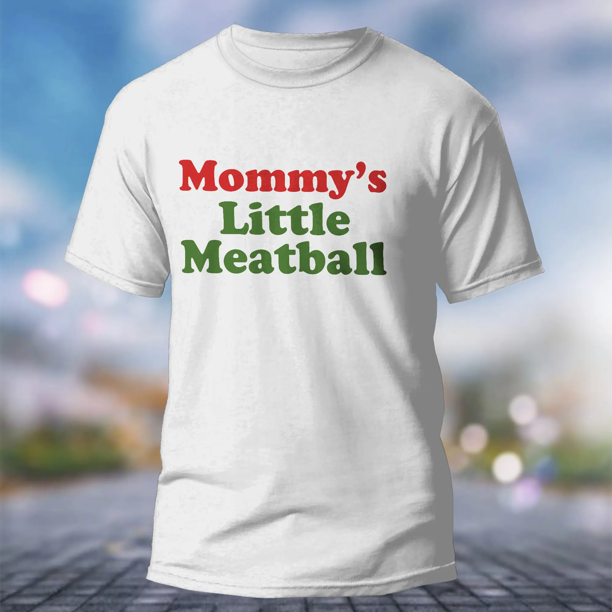 Mommy's Little Meatball Unisex T-Shirt, Comfort Colors Crewneck Graphic Shirt - Casual Tee Topswear for Men and Women