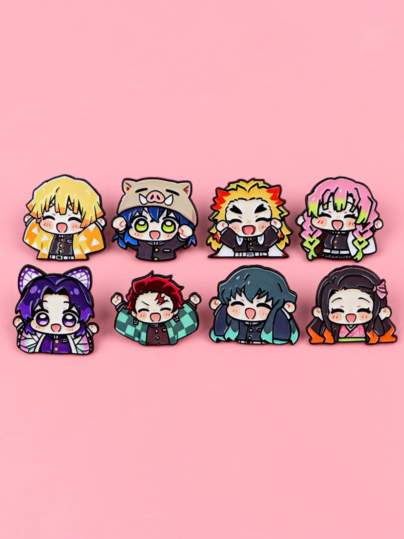 8pcs/set Cute Anime Character Enamel Lapel Pins, Unique Design Zinc Alloy Lapel Brooch Pin Clip, Unisex Fashion Accessories, Perfect Gift for Friends and Colleagues