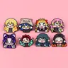 8pcs/set Cute Anime Character Enamel Lapel Pins, Unique Design Zinc Alloy Lapel Brooch Pin Clip, Unisex Fashion Accessories, Perfect Gift for Friends and Colleagues