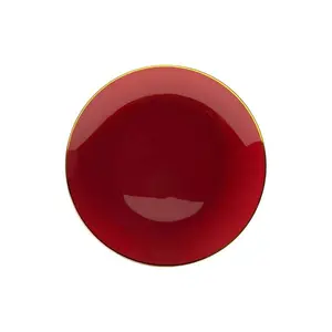 8 In. Burgundy Classic Design Plates | 10 Count